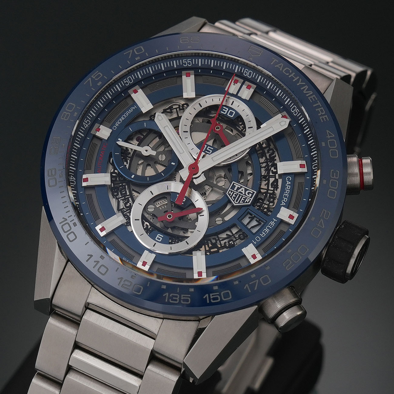 TAG HEUER(USED)태그호이어 까레라 크로노 데이트 스켈레톤